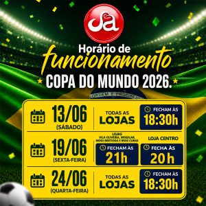 ⚽ Comunicado – Horário de Funcionamento