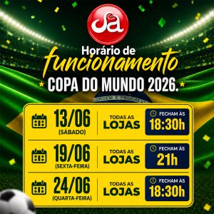 ⚽ Comunicado – Horário de Funcionamento