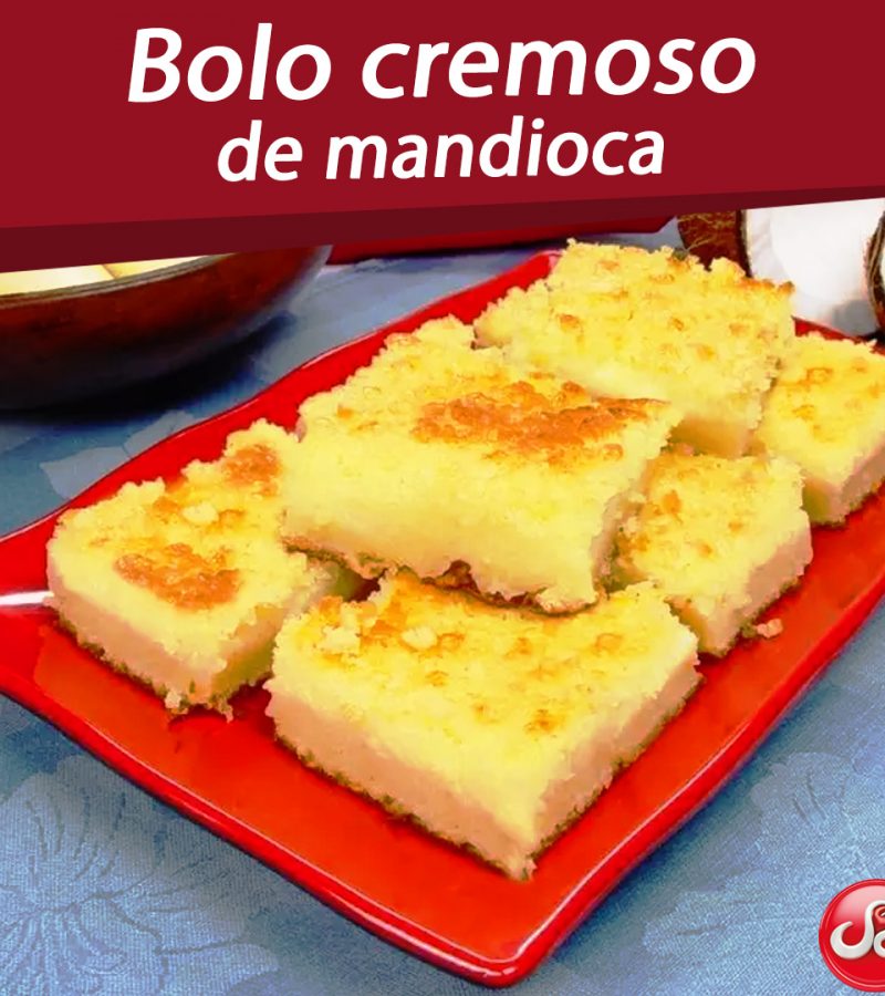 Bolo cremoso de mandioca