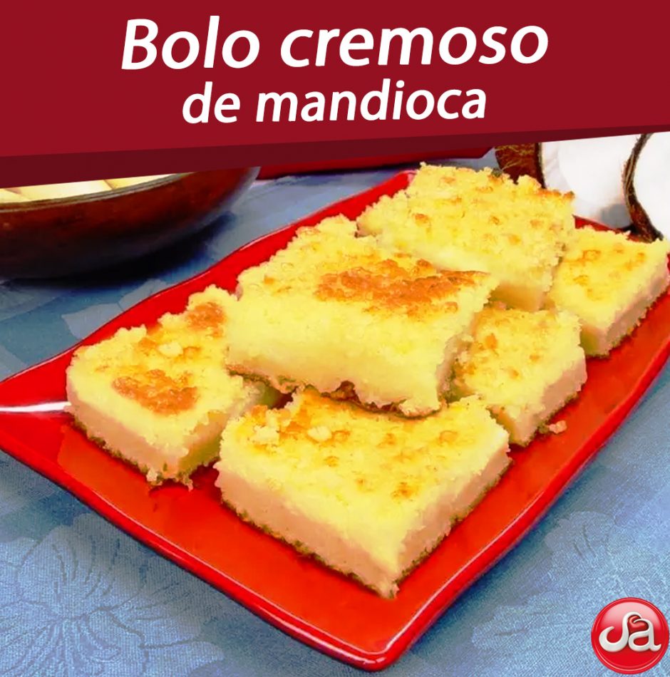 Bolo cremoso de mandioca