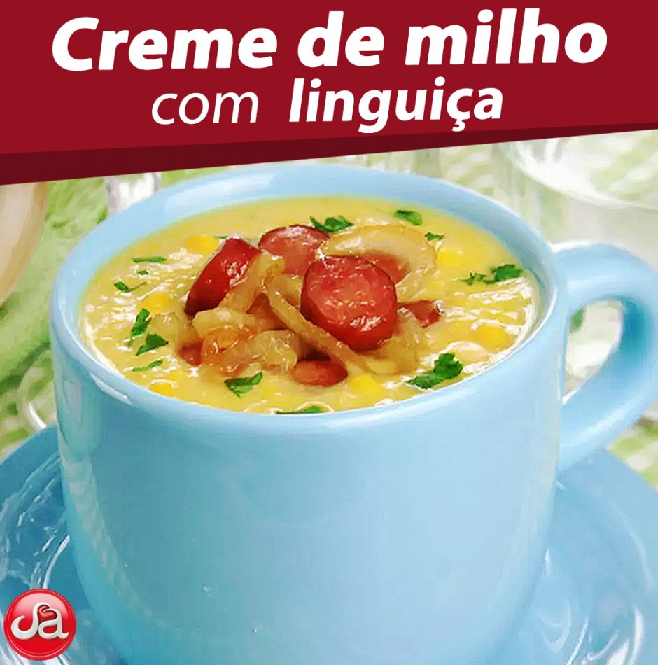 Creme de milho com linguiça